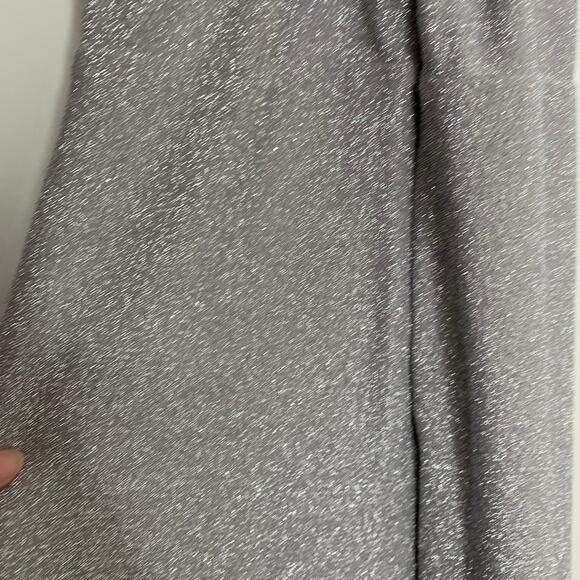 Patbo Lurex Cut Out Maxi Lace Up Dress Silver Sparkle Womens Glamorous Size 10 - Picture 8 of 16